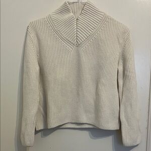 Massimo Dutti Cream Cowl Neck Sweater